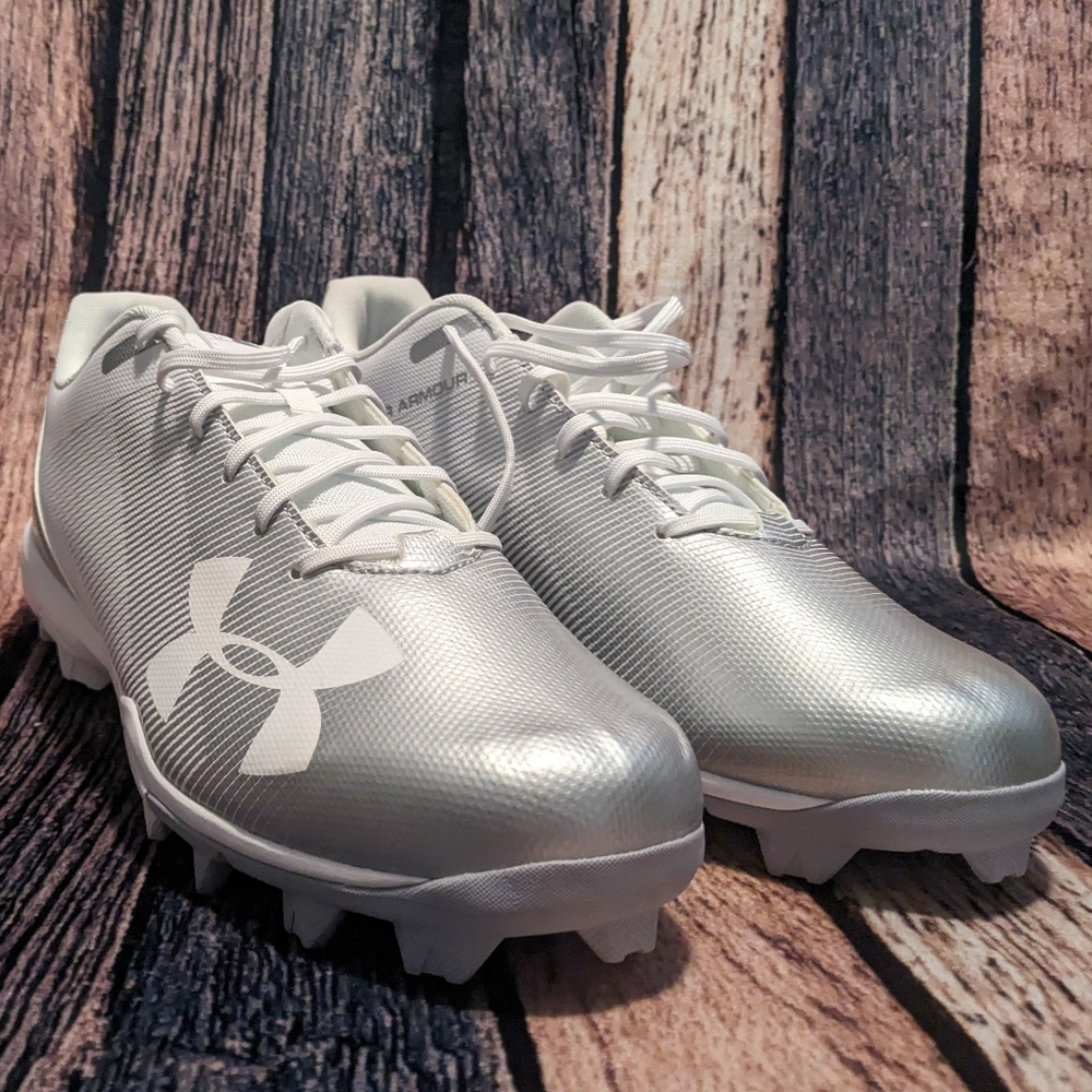 Under Armour Leadoff White Baseball Cleats Size 12